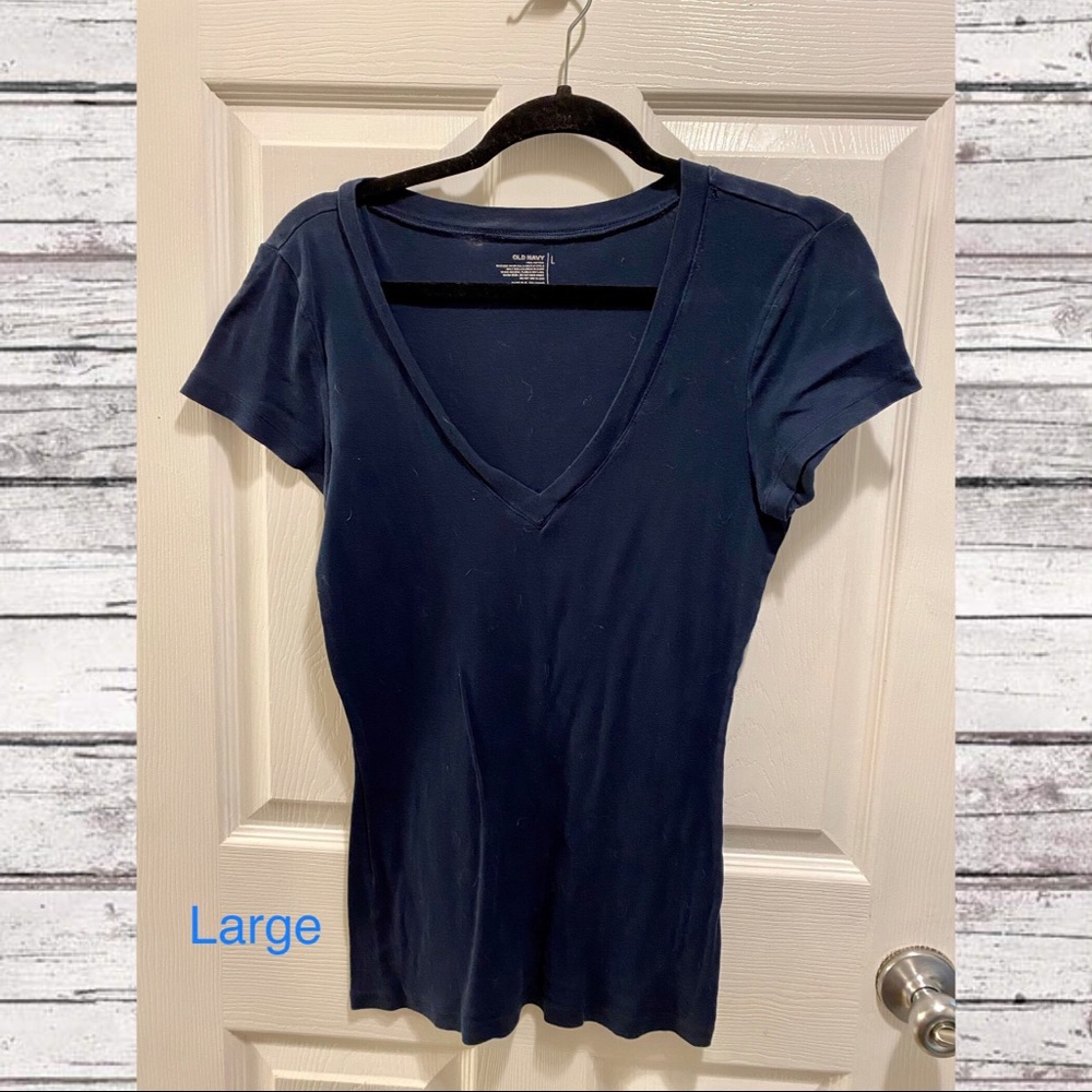 Navy V-Neck Tee